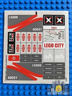 Buy Lego Trains STICKER SHEET ONLY For Lego Set 60051 High-speed Passenger Train NEW • 29.99£