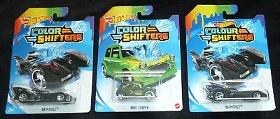 Buy 3x Hot Wheels Colour Shifters - 2x Batmobile + 1x Mini Cooper • 16.99£