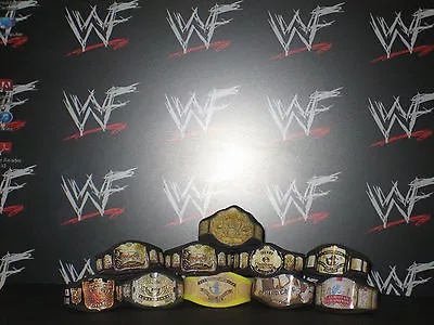 Buy 10 X Custom WWF WWE Title Belts For Hasbro Mattel Retro Wrestling Figures NXT • 9.99£