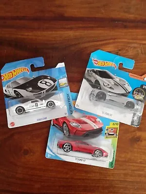 Buy Hot Wheels Ford GT Bundle 2x 2017 GTs And 1x Gt40 • 9.99£
