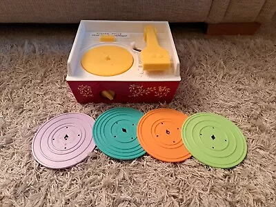 Buy VINTAGE 1971 FISHER PRICE Record Player + 4 Records EXCELLENT WORKING ORDER • 9.99£