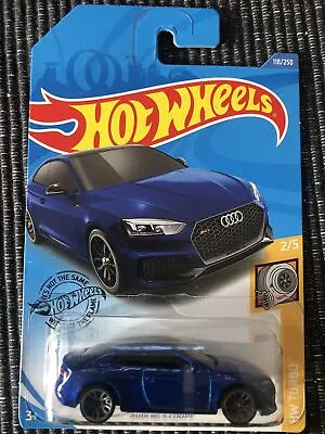 Buy Hot Wheels Audi RS 5 Coupe Met Blue 118/250  2018 Long Card New • 8£