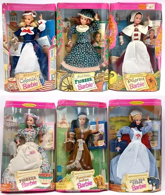 Buy 6x NrfB Mattel American Stories Barbie Doll: Series 1 (1994) + Series 2 (1995) • 156.15£