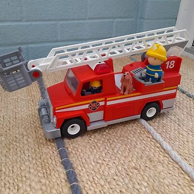 Buy Playmobile (2012) Fire  Engine   Flashing Lights  & Siren   2 Figures & A Dog • 8.50£