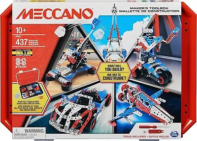 Buy MECCANO Maker’s Toolbox 437 Piece Intermediate Construction Model-Building Kit • 39.99£