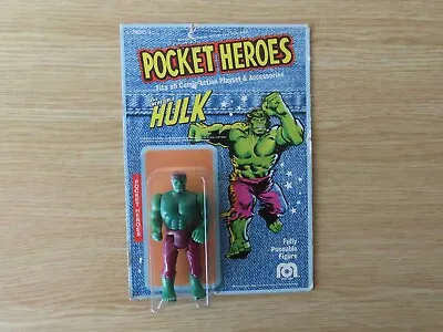 Buy Vintage 1979 Mego Pocket Heroes Incredible Hulk Action Figure, Denim Card • 650£