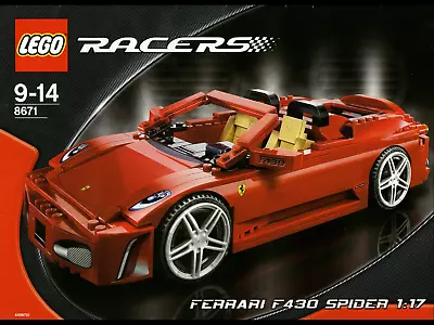 Buy W@w Lego Racers 8671 Ferrari F430 Spider 1:17 Rare • 74.99£