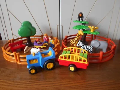 Buy ZOO Animal Safari Construction Playset/toy PLAYMOBIL 123 Tractor, Zebra, Giraffe • 19.99£
