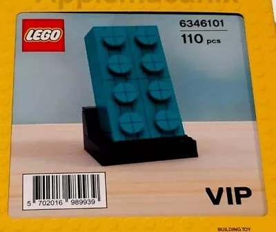 Buy LEGO 6346101 VIP Teal Buildable Brick Promo Set Cyan Large Big Brick NEW SEALED • 20£