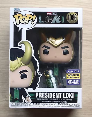Buy Funko Pop Marvel Loki President Loki WinterCon + Free Protector • 29.99£