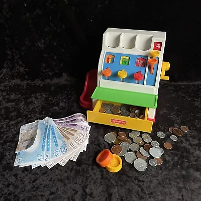 Buy Vintage Fisher Price Little People Toy Register Shop Till ELC Motes Money • 19.99£
