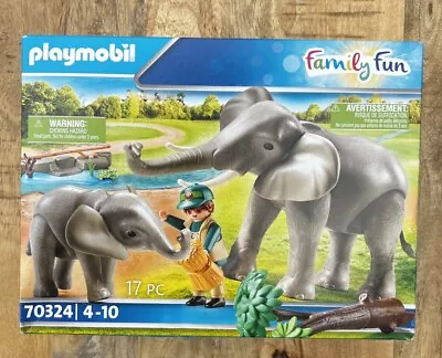 Buy Playmobil 70324 Family Fun Elephant Habitat Safari Zoo. Retired Set. • 28£