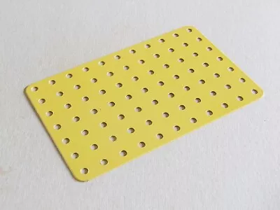 Buy Meccano 7 X 11 Hole Flat Metal Plate Part 52a French Yellow • 4.50£