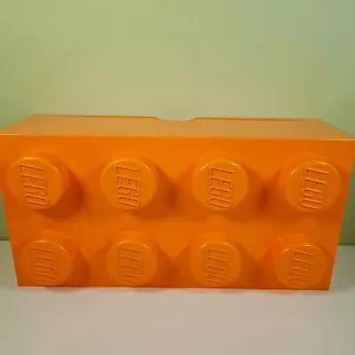 Buy Large Orange LEGO 8-Stud Brick Storage Tub Box Stackable • 20£