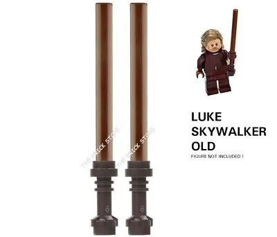 Buy 2 X Official Lego - Old Luke Skywalker Lightsabers - Dark Brown Hilt, Fast - New • 2.45£
