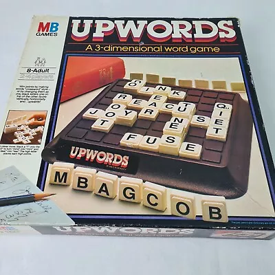 Buy MB Upwords. 3D Word Board Game By Milton Bradley All Complete Vintage 1985 • 14.95£