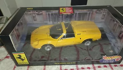 Buy Hot Wheels 1/18 Scale 23920 -VINTAGE  1970 Ferrari 246 Dino GTS Yellow • 29£