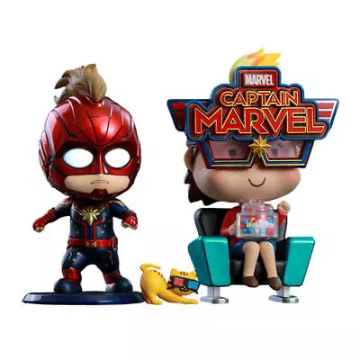 Buy Captain Marvel(2019) Captain Marvel & Movbi Cosbaby Hot Toys Bobble Head Fig Set • 61.19£