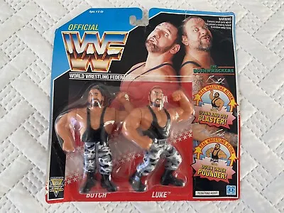 Buy 1991 WWF Hasbro Bushwhackers Tag Team MOC Wrestling Figure Series 2 • 99.95£