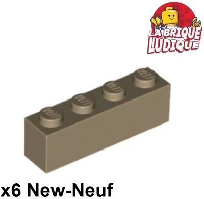 Buy LEGO 6x Brick Brick 1x4 4x1 Dark Beige/Dark Tan 3010 NEW • 2.02£