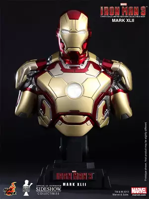 Buy HOT TOYS - MARK XLII From IRON MAN 3 - Big 1/4th Collectible Scale BUST - NEW • 144.74£