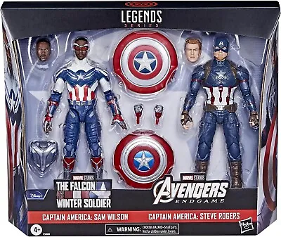 Buy Hasbro Marvel Legends Series Captain America 2-Pack Steve Rogers Sam Wilson NEW • 28.99£