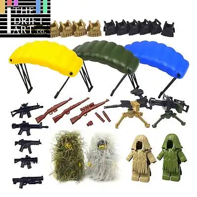 Buy Swat Weapon Soldier Guns Fence Ghillie Army WW2 Figures Building Blocks Toy DIY • 8.36£