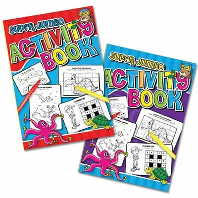 Buy Super Jumbo Activity Book - Kids Childrens Large A4 Print Characters Fun Colour • 3.19£