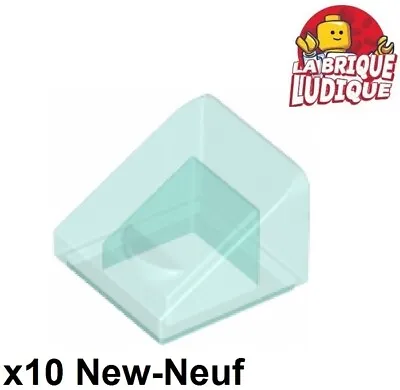 Buy LEGO 10x Slope Brick Gradient 30° 1x1 X2/3 Blue Trans Light Blue 54200 New • 2.16£