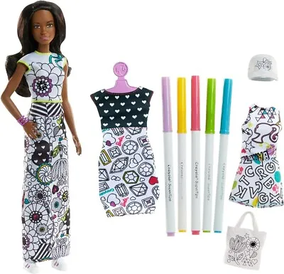 Buy Barbie Crayola Colour-In Fashion Doll | Official New • 19.99£