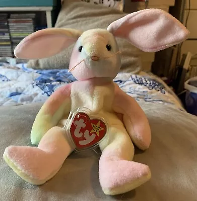 Buy Ty Beanie Babies - Hippie DOB 04/05/1998 Bunny Retired - Tag Not Attached • 1.50£