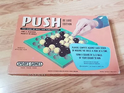 Buy PUSH The Game Of Skill & Forethought 1977 Spear's Games - Vintage Board Game  • 6£