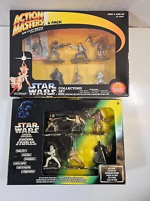 Buy 2 X  Star Wars Action Masters Set Of 6 Diecast Metal Figures Retro New Sealed • 34.99£