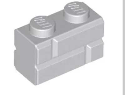 Buy Brand New LEGO Light Bluish Grey Brick 1 X 2 With Masonry Profile  *PACK OF 100* • 7.25£