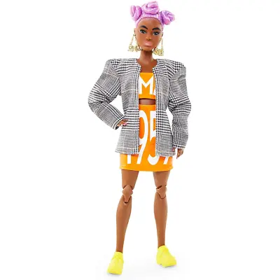 Buy Barbie BMR1959 Logo Skirt/Top + Blazer Fashion Doll GNC46 • 19.99£