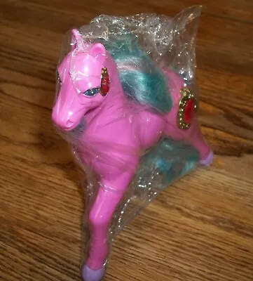 Buy Vintage 1996 Magic Touch Pony Micro Games Of America Pink W/Teal & Pink Mane • 5.76£