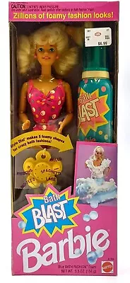 Buy 1992 Bath Blast Barbie Doll (Blonde) / Foamy Fashions / Mattel 4159, NrfB • 50.69£