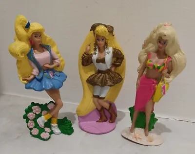 Buy 3 Vintage Barbie McDonalds Cake Toppers Figures Beach, Party & Casual Style Rare • 59.99£