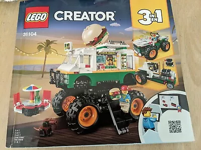 Buy Monster Burger Truck - Creator 3in1 - 31104 - Excellent Condition - All Pieces • 20£