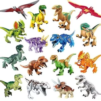 Buy 16PC X Dinos Fit Jurassic World Lego Dinosaur Tyrannosaurus TRex Park Raptor New • 15.46£