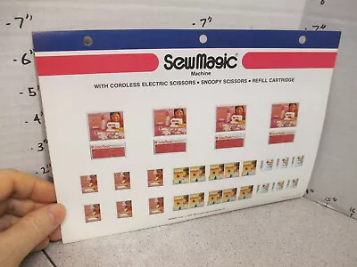Buy MATTEL 1975 Toy Store Display Sticker Sheet SEW MAGIC Barbie Snoopy Scissors • 23.62£
