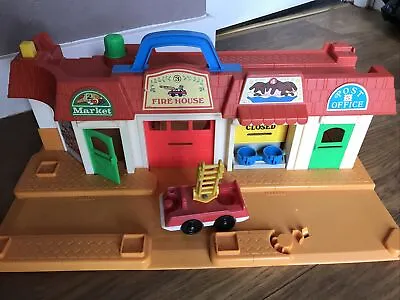 Buy Vintage Fisher Price Play Family Action Fire House Engine Retro • 25£
