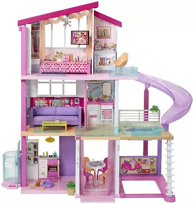 Buy Barbie Dream House 3 Story Dollhouse 8 Bedroom Barbie Pool NEW ORIGINAL PACKAGING GNH53 • 193.59£