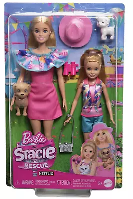 Buy Barbie & Stacie Sister Doll Set With 2 Pet Dogs & Accessories Toy New With Box • 35.95£