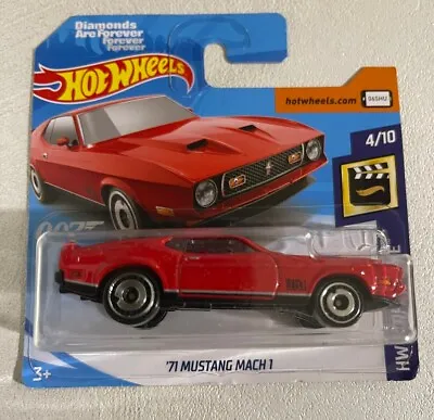 Buy Hot Wheels - '71 Mustang Mach 1 007 Hw Screen Time 2019 2/250 Mattel Diecast • 10.19£