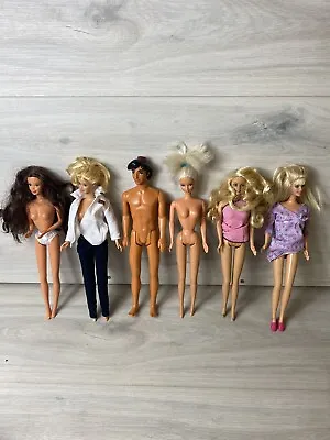 Buy MIXED TOY BUNDLE FIGURES/BARBIES + Others 6 In Total Some With Clothes • 17.95£