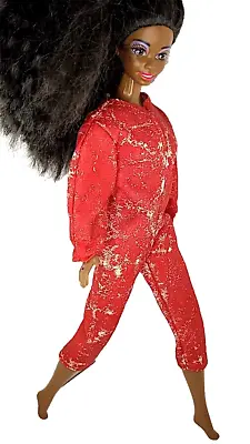 Buy BARBIE 70s Red Catsuit With White Color Effects B594 • 5.14£