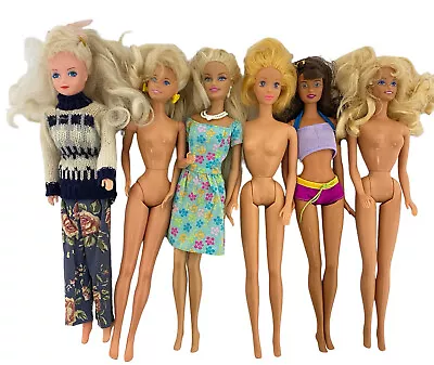 Buy Lot Of 6 Mattel Vintage 80’s 90’s 2000s Barbie Mostly Without Clothes • 20.79£