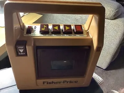 Buy Vintage 1980s Fisher Price Toy Brown Cassette Player Tape Recorder • 49.99£