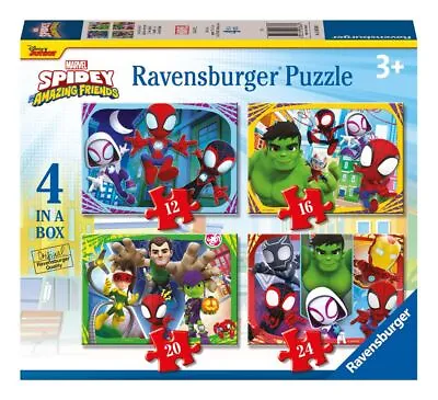 Buy Ravensburger 4 Puzzles In A Box Spidey And His Amazing Friends • 11.99£